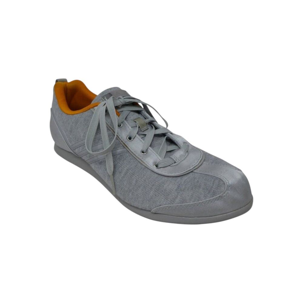Adidas Stella McCartney‎ Gray Orange Satin Designer Fashion Sneakers Womens 9.5